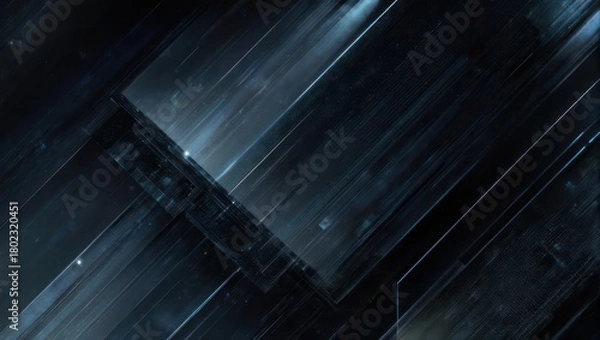 Fototapeta Abstract Geometric Composition with Diagonal Lines and Dark Tones.