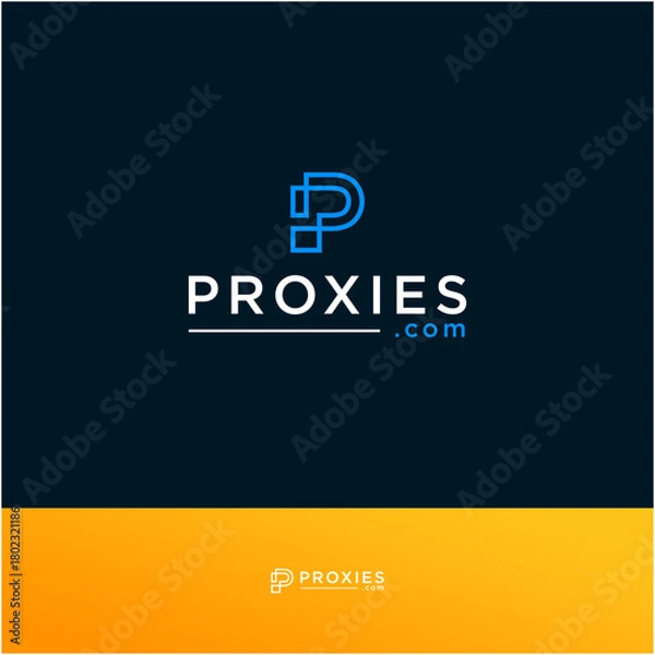 Fototapeta P Logo Design