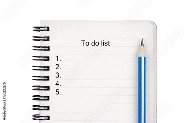 Obraz To do list with blue pencil