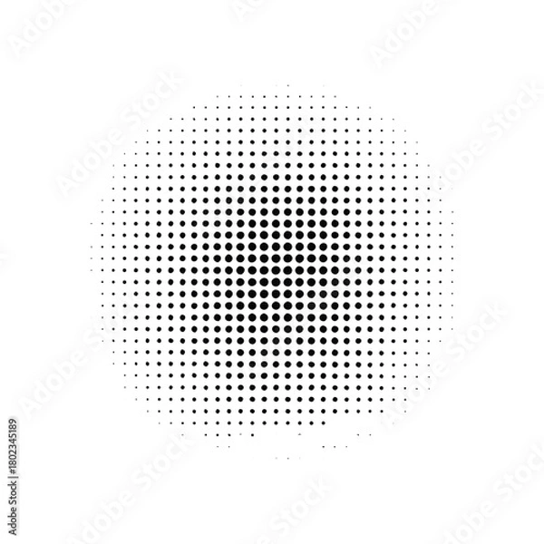 Fototapeta Abstract grunge halftone circular dot pattern white background