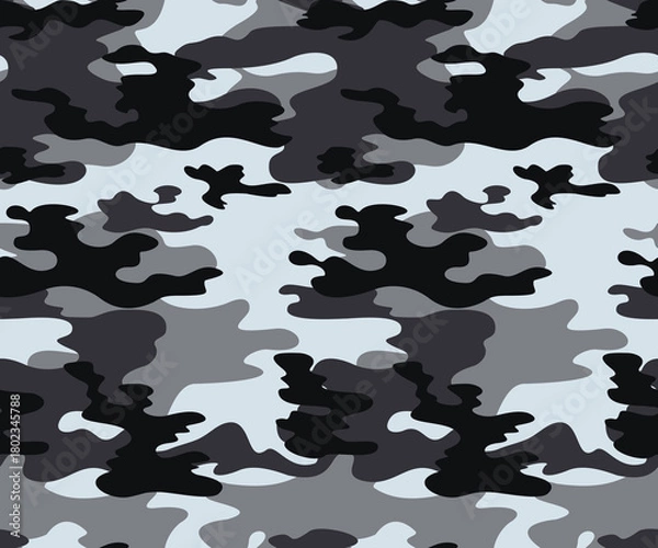 Fototapeta 
Camouflage winter gray pattern modern vector illustration repeat background