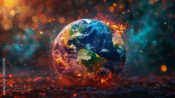 Fototapeta planet earth in space