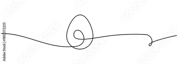 Obraz Easter Egg Icon set, Easter Egg Vector with black Line, Egg continues one line drawing of eggs in abstract shape, vector illustration design elements for easter holidays, line egg vector, easter egg,
