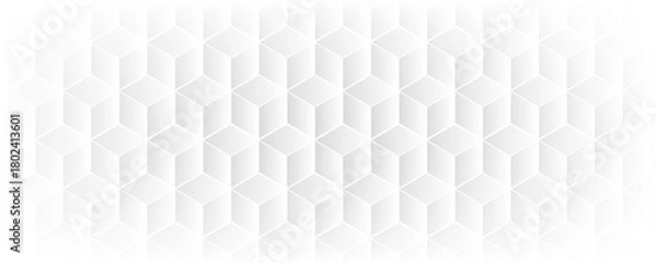 Obraz Abstract cube hexagon shape background. Vector banner design. Hexagons pattern.