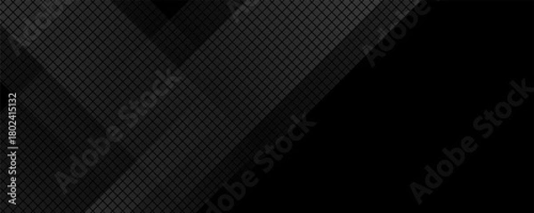 Obraz Black abstract background. Elegant dark diagonal shape elements. Modern luxury grey gradient graphic design.