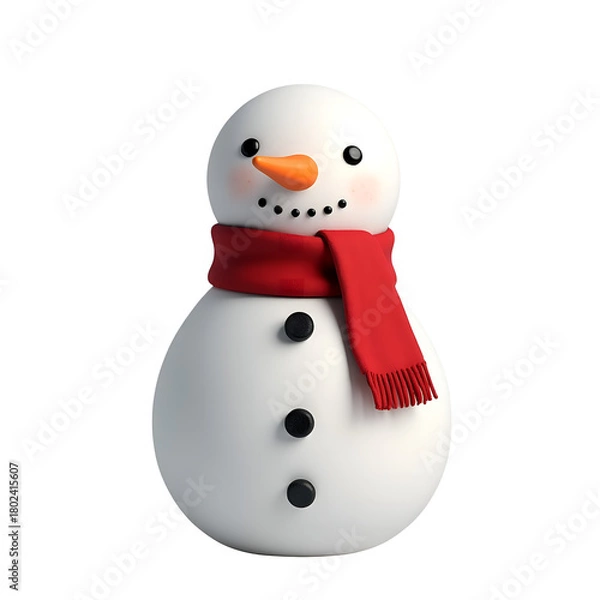 Fototapeta snowman on white background