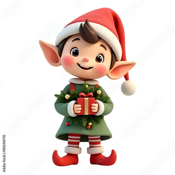 Obraz santa claus with christmas tree