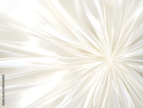 Obraz White straw marquetry in radial sunburst pattern , isolated on white background, , copy space for text