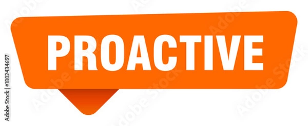 Obraz proactive sticker. proactive orange sign isolated on transpatent background