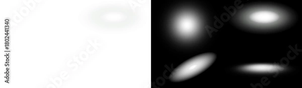 Fototapeta PNG image of Abstract light glow shapes effect overlay. Graphic resource white blur