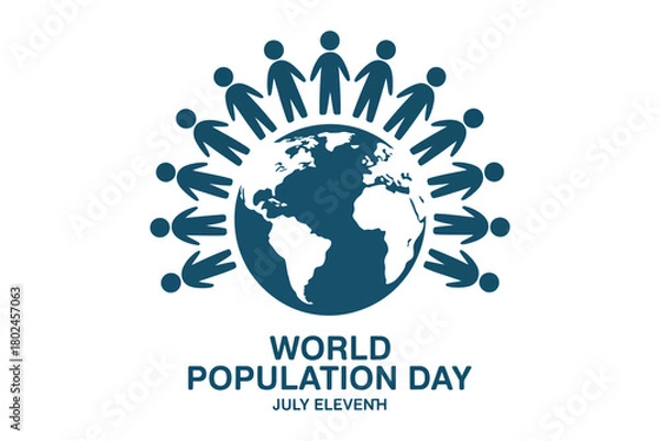 Fototapeta World Population Day is observed on July eleventh each year to focus on global population issues.