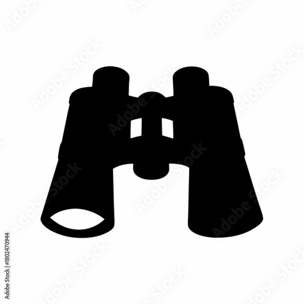 Fototapeta Silhouette of Binoculars for Observation, Exploration, and Enhanced Vision Applications