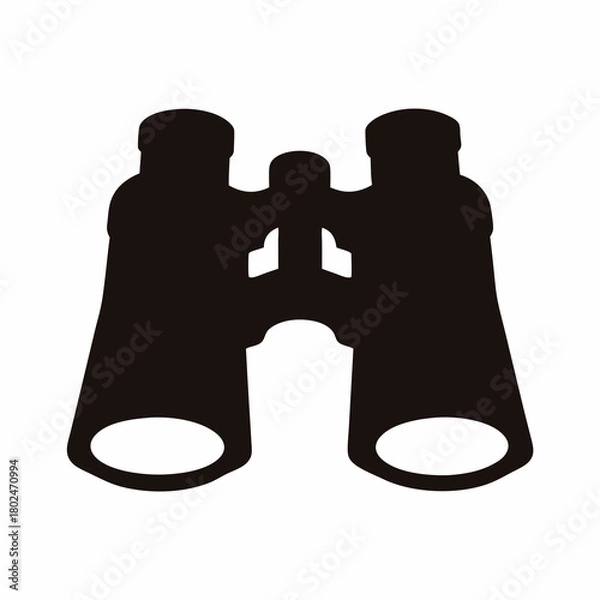 Fototapeta Silhouette of Binoculars, an Optical Instrument Used for Viewing Distant Objects
