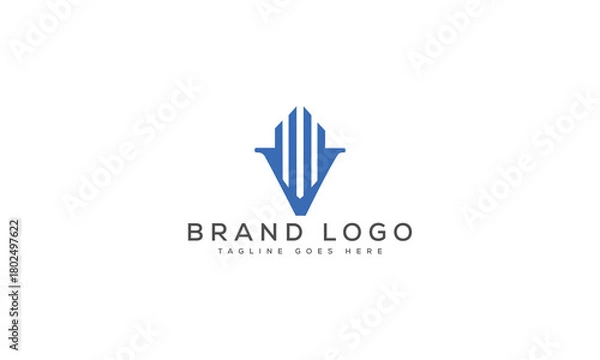 Obraz letter V logo design vector template design for brand.
