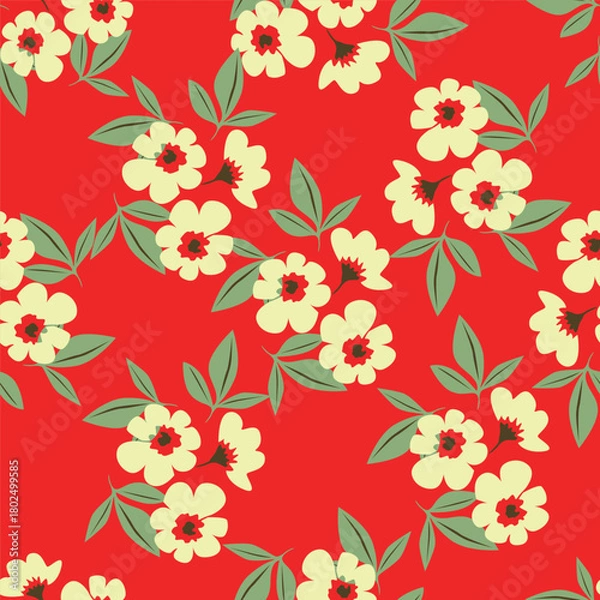 Fototapeta seamless floral pattern