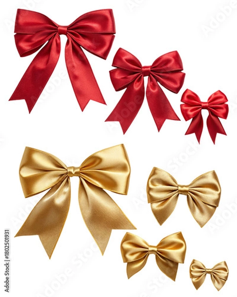 Fototapeta set of bows