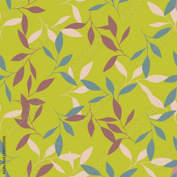 Fototapeta seamless pattern with leaves