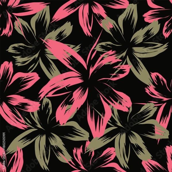 Fototapeta seamless pattern with flowers