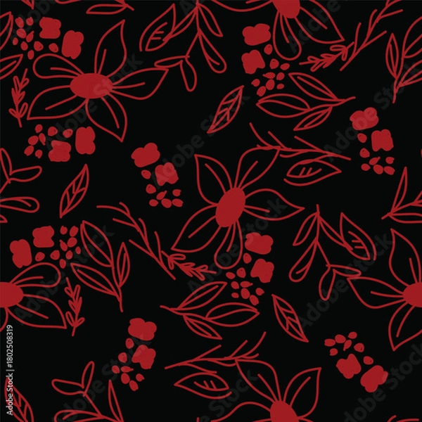 Fototapeta seamless floral pattern