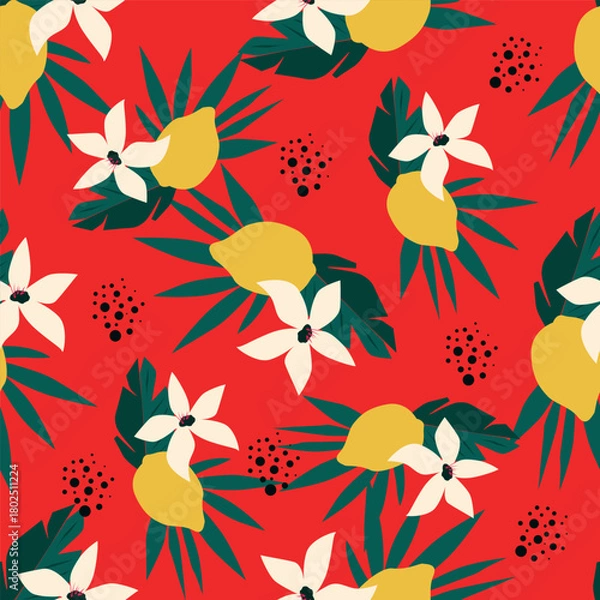 Fototapeta seamless floral pattern