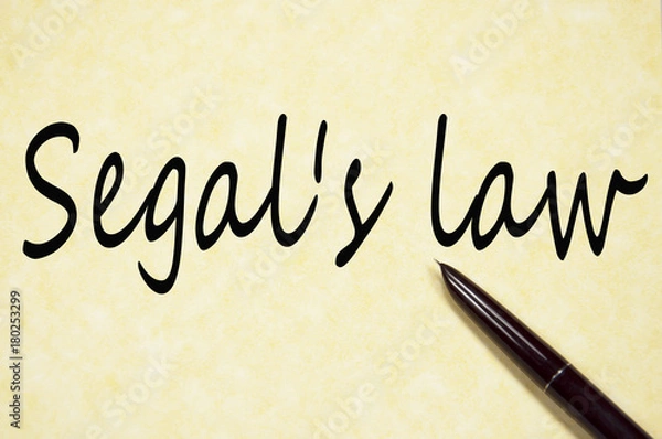 Obraz Segal's law text write on paper 