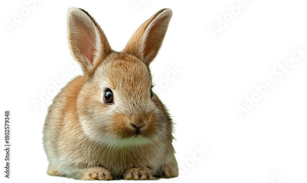 Fototapeta Easter. Rabbit on a white transparent background.