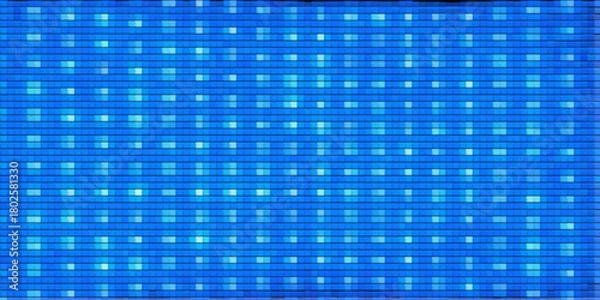 Obraz Seamless blue digital mosaic pattern texture wallpaper with subtle glow