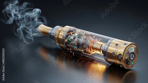 Fototapeta Electronic cigarettes and vaping devices  modern tobacco delivery systems.
