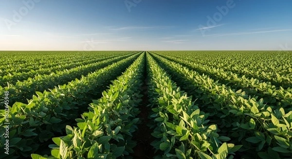 Fototapeta Soybean plantation