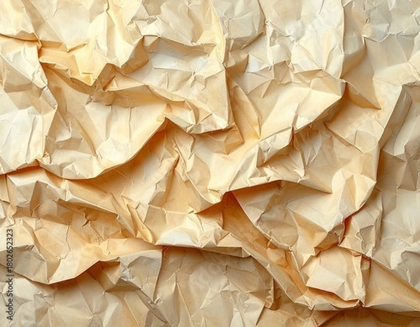 Obraz Crumpled Paper Texture. Generated image