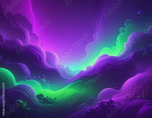 Obraz Colorful Abstract Light Waves Background. Generated image