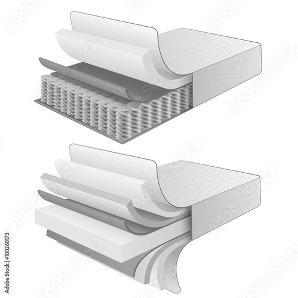 Obraz vector set mattress section on layers