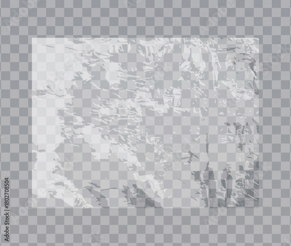 Fototapeta Glossy Transparent Cellophane Vector Foil