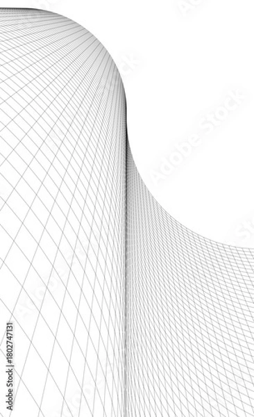 Obraz Modern building. Architectural background 3D illustration