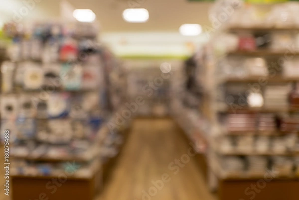 Obraz デフォーカスされた百均店内の柔らかい背景