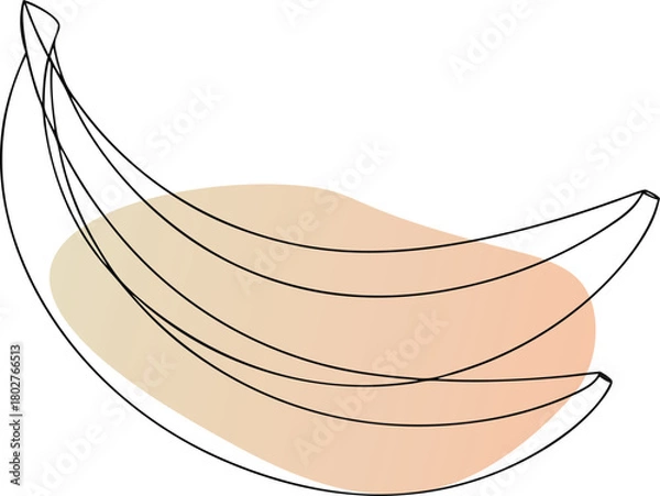 Fototapeta Abstract bunch of bananas with pastel background fruit