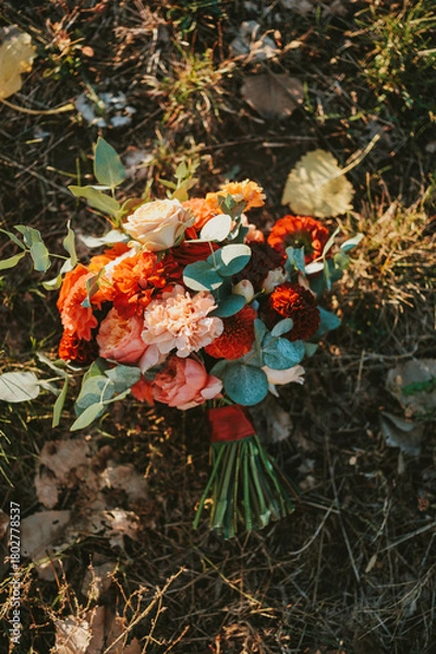 Obraz autumn leaves on the ground