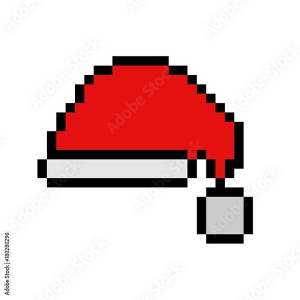 Obraz hat christmas pixel art