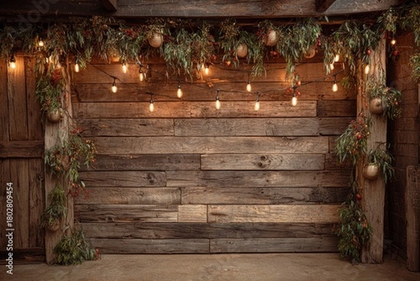 Obraz chrismas style background for photobooth backdrop design