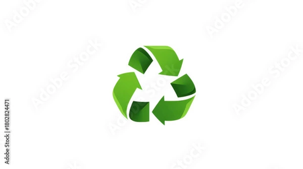 Fototapeta universal recycle symbol on white background 