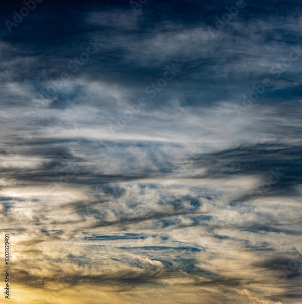 Obraz cloud textures in the sky at sunset
