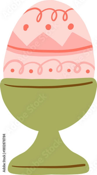 Fototapeta Doodle Style Decorative Easter Egg Icon