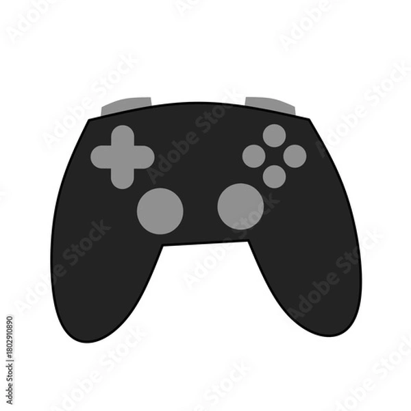 Fototapeta Flat vector illustration of a joystick, simple and clean design perfect for gaming, control, arcade, and technology-themed graphics