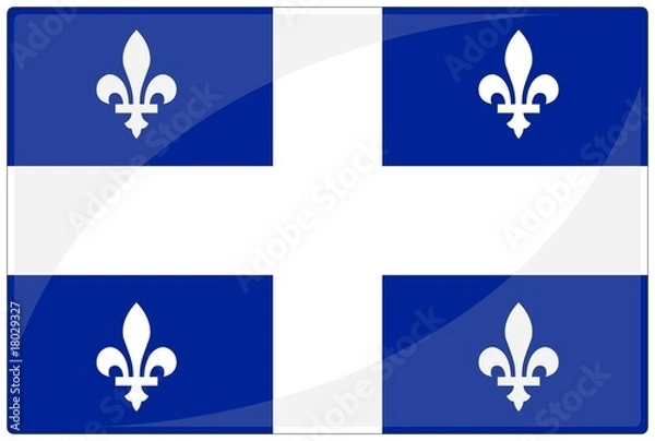 Obraz drapeau glassy quebec flag