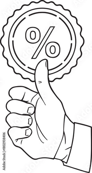 Obraz price tag discount icon vector shopping coupon badge for promotion symbol illustration for web and app template design
