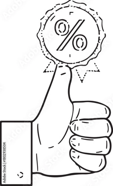 Obraz Discount tag icon with a percentage sign. Price label for special promotion and sale
