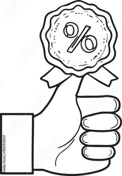 Obraz Discount icon set multiple style collection
