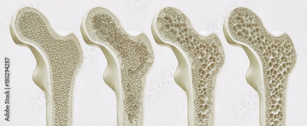 Obraz 4 etapy osteoporozy