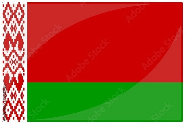Obraz drapeau glassy belarus flag
