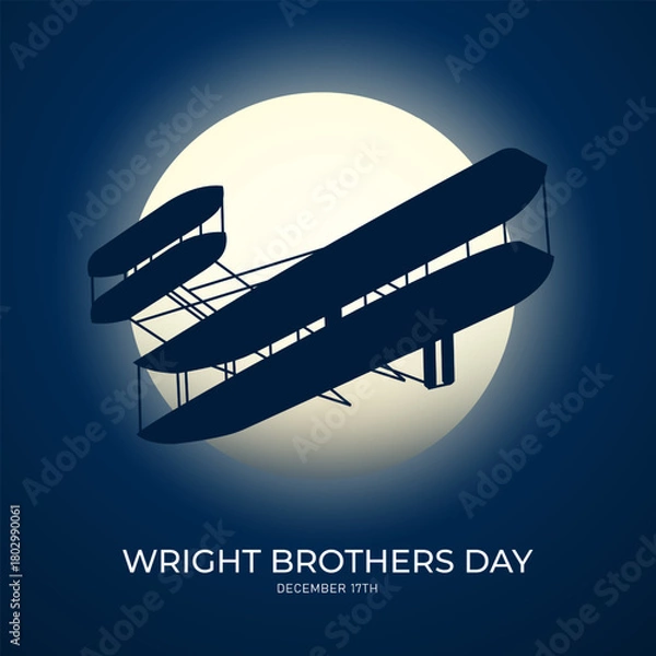 Obraz Wright Brothers Day background vector illustration. Suitable for wright brothers day celebration.